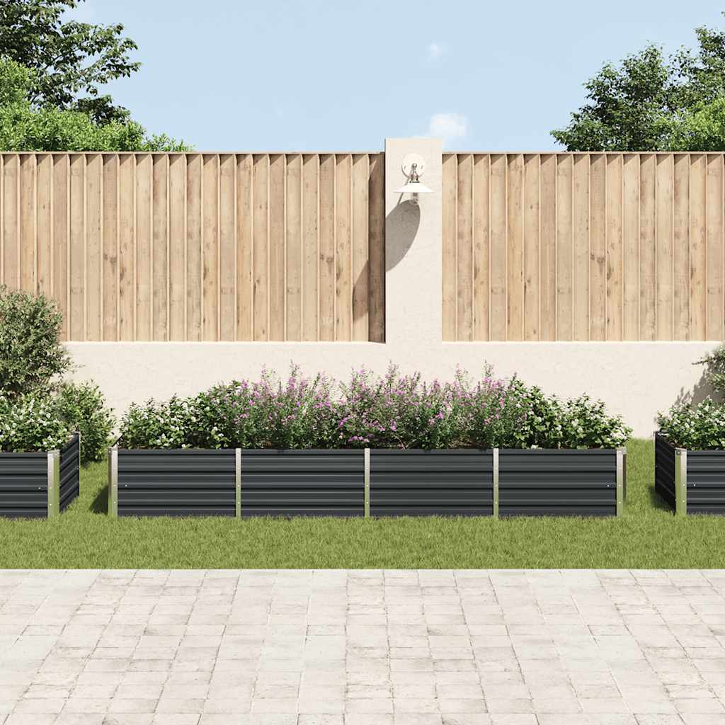 VIDAXL -Planzer eingefügt 320x80x45 cm verzinkter Stahl -Anthrazit