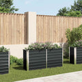 Vidaxl plantenbak verhoogd 160x40x77 cm gegalvaniseerd staal antraciet