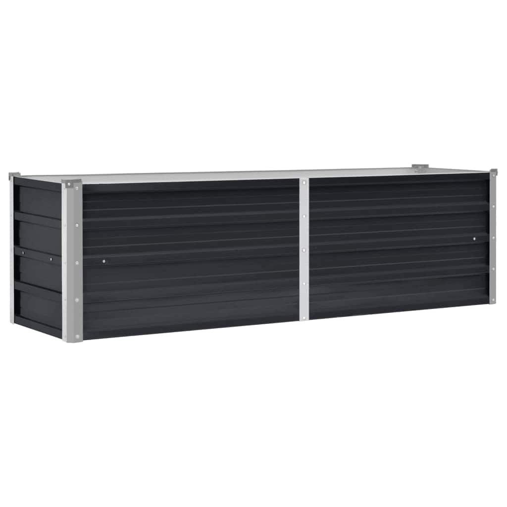 Vidaxl plantenbak verhoogd 160x40x45 cm gegalvaniseerd staal antraciet