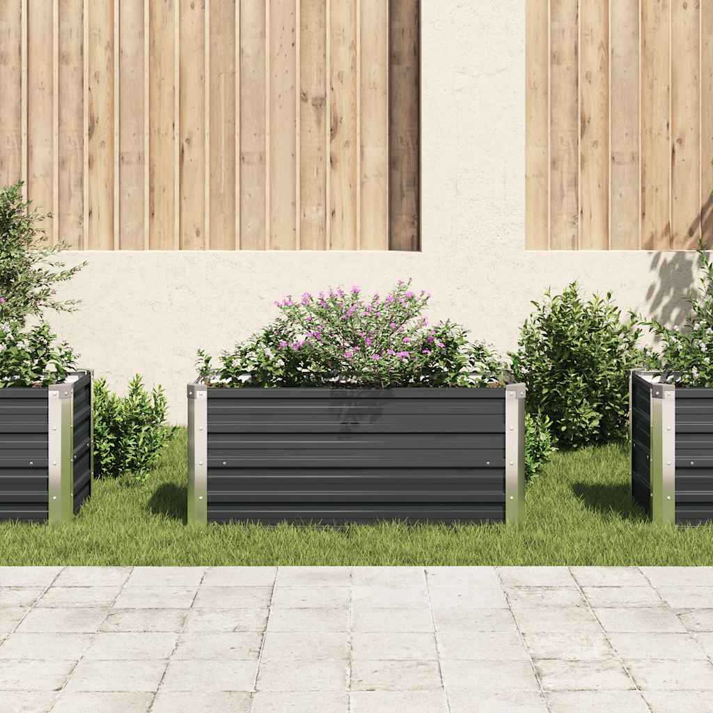 VidaXL Hochbeet 100x40x45 cm, verzinkter Stahl, Anthrazit