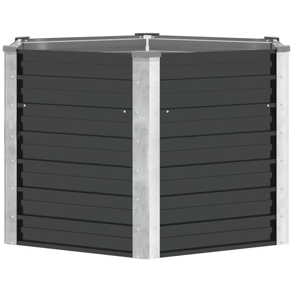 VIDAXL -Planzer erhöht 129x129x77cm verzinkter Stahl -Anthrazit
