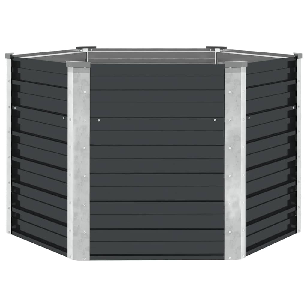VIDAXL -Planzer erhöht 129x129x77cm verzinkter Stahl -Anthrazit
