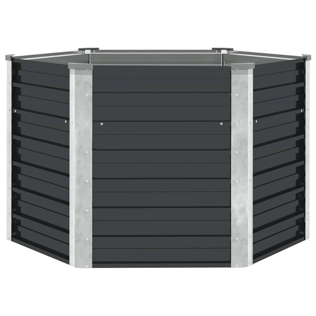 Vidaxl plantenbak verhoogd 129x129x77cm gegalvaniseerd staal antraciet