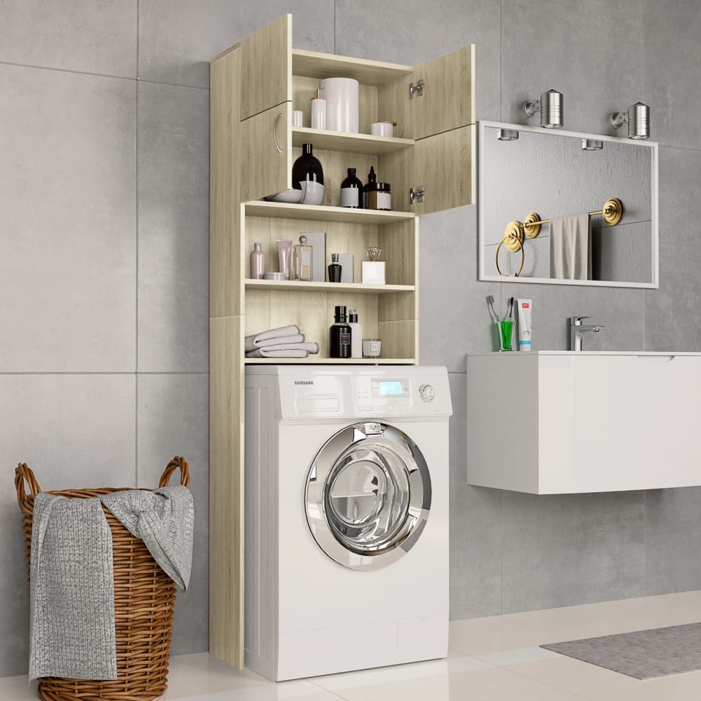 VIDAXL Waschmaschinenbox 64 x 25,5 x 190 cm, Preis: siehe Sonoma Eiche - kalt