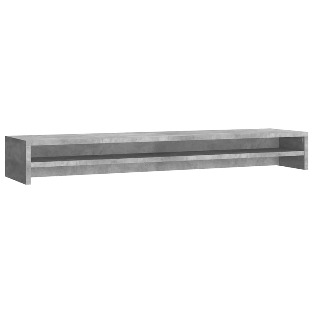 Vidaxl monitorstandaard 100x24x13 cm bewerkt hout betongrijs