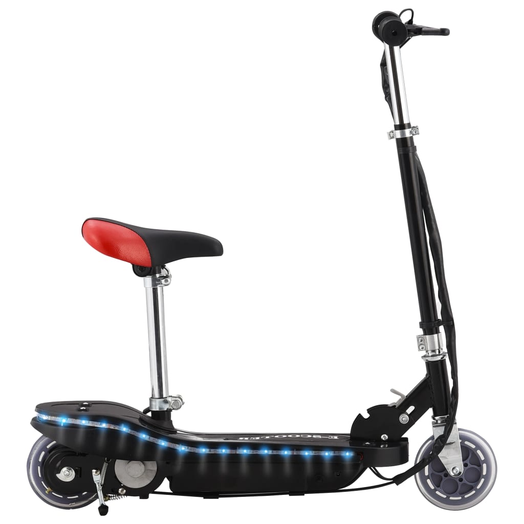 VidaXL Kinderroller mit Sattel und 120-W-LED-Beleuchtung, Schwarz