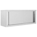 VidaXL Küchenwandschrank mit Schiebetüren 120x40x50 cm Edelstahl