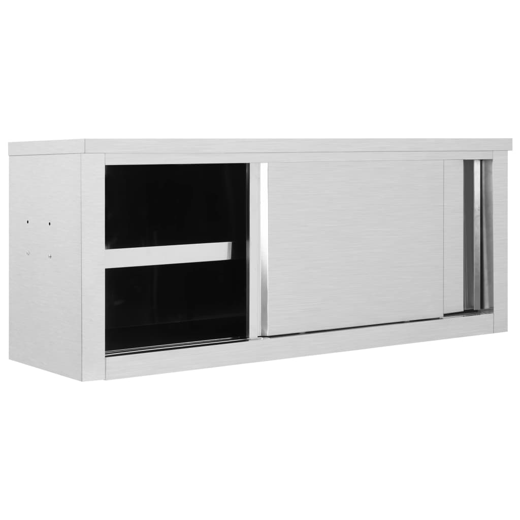VidaXL Küchenwandschrank mit Schiebetüren 120x40x50 cm Edelstahl