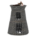 VidaXL 3-teiliges Katzenkorb-Set mit Kissen 47x34x60 cm Weide