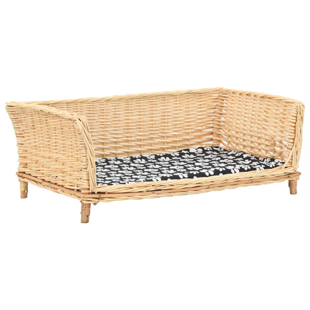 VidaXL Hundekorb mit Kissen 90x54x35 cm Naturweiden