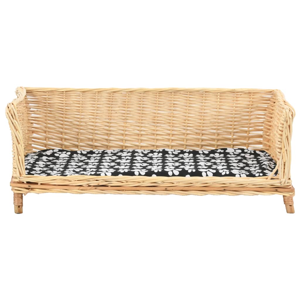 VidaXL Hundekorb mit Kissen 90x54x35 cm Naturweiden