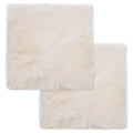 Vidaxl stoelkussens 2 st 40x40 cm echt schapenvacht wit