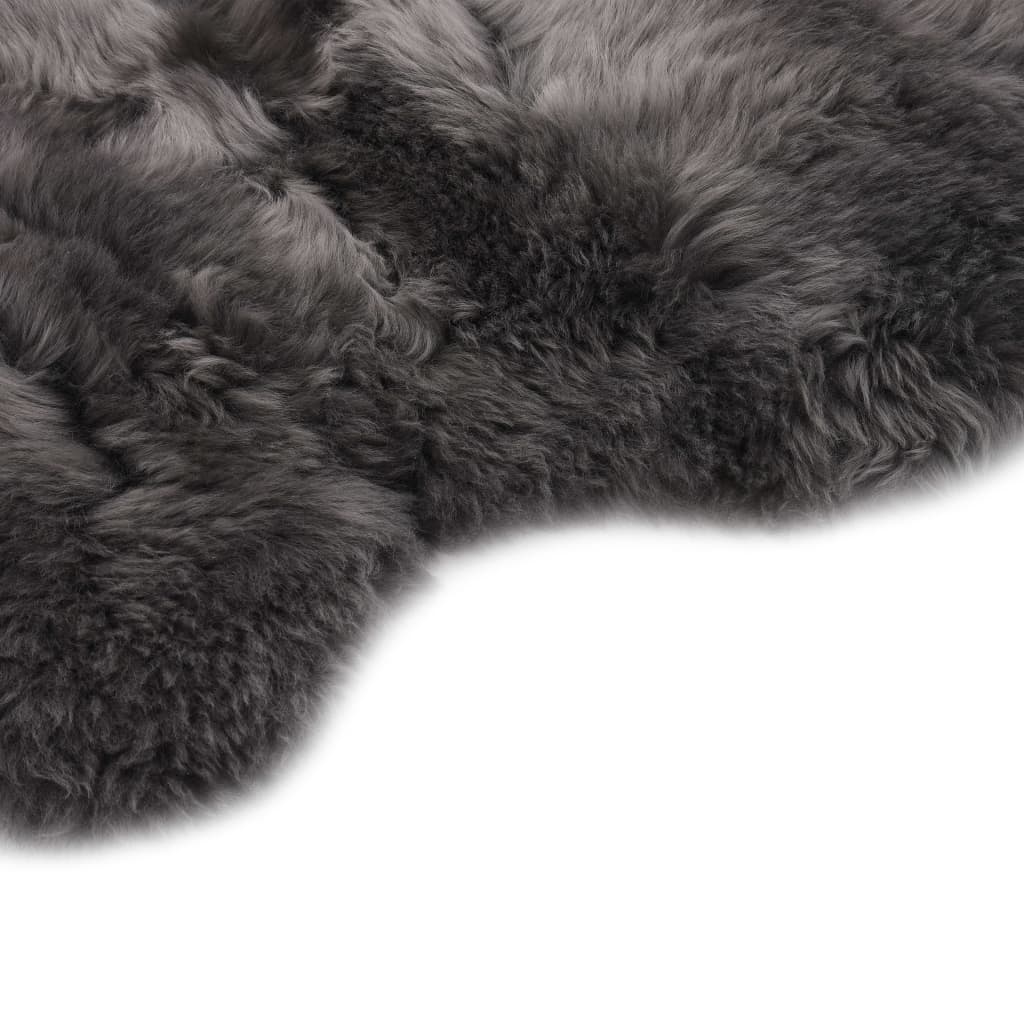 VidaXL Teppich 60x180 cm Schaffell Hellgrau