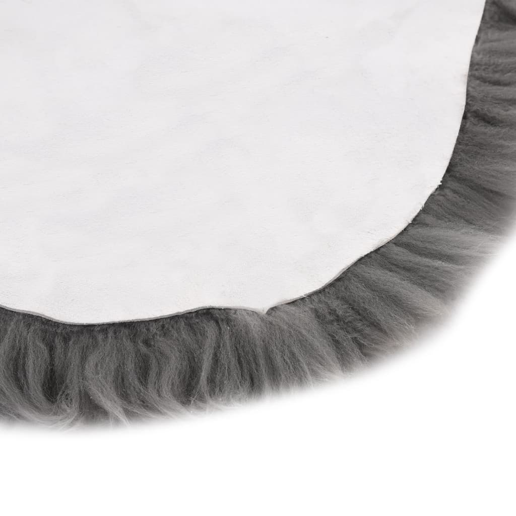 VidaXL Teppich 60x180 cm Schaffell Hellgrau