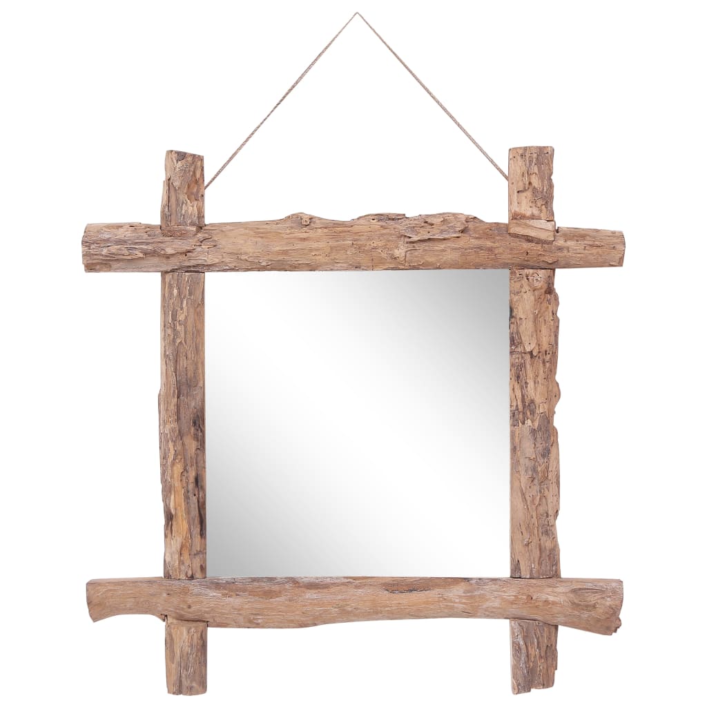 VidaXL Spiegel Holzblöcke70x70 cm recycelter Teakholz natur