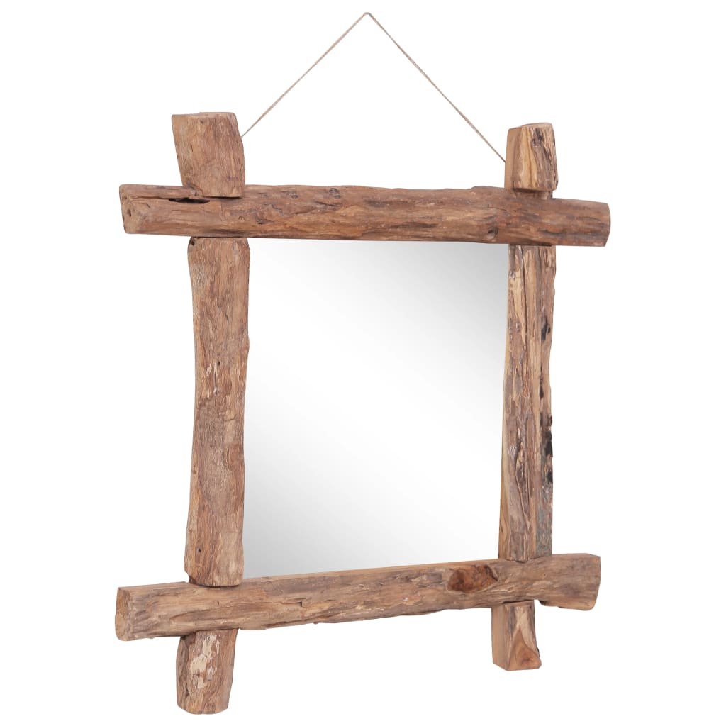 VidaXL Spiegel Holzblöcke70x70 cm recycelter Teakholz natur