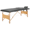 Vidaxl -Massagetisch mit 2 Söhnen 186x68 cm Holzrahmen Anthrazit