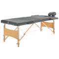 Vidaxl -Massagetisch mit 3 Söhnen 186x68 cm Holzrahmen Anthrazit