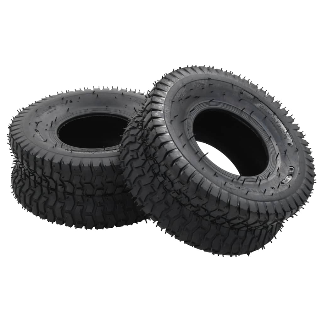 VIDAXL 4-teiliges Schubkarreen-Reifen-Innenbandset 15x6.00-6 4PR Gummi