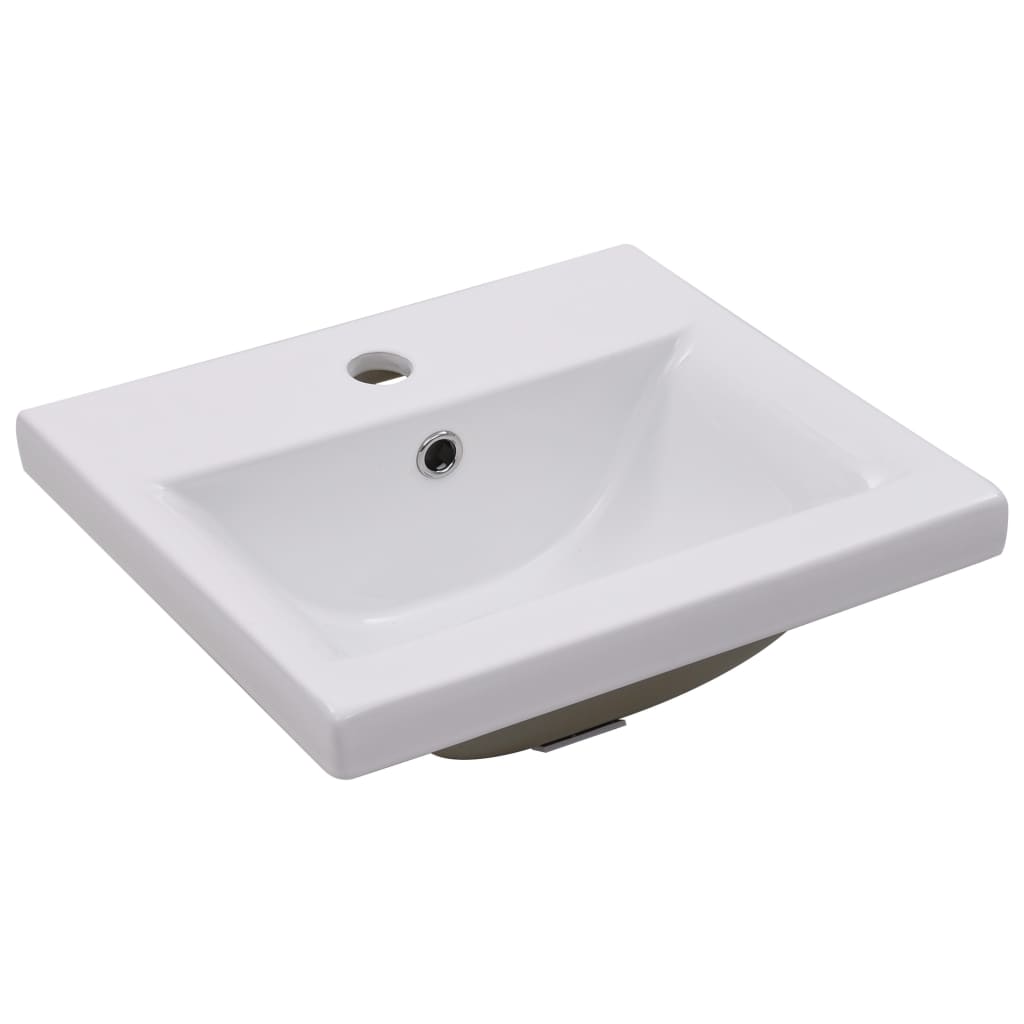 VidaXL Gebaut -in -Wasch Tafel 42x39x18 cm Keramik Weiß