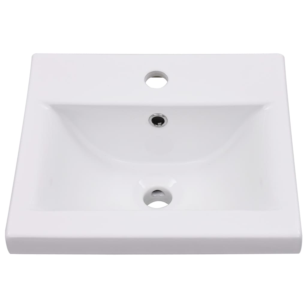 VidaXL Gebaut -in -Wasch Tafel 42x39x18 cm Keramik Weiß