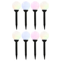 Vidaxl solarlampen 8 st led rond 15 cm rgb