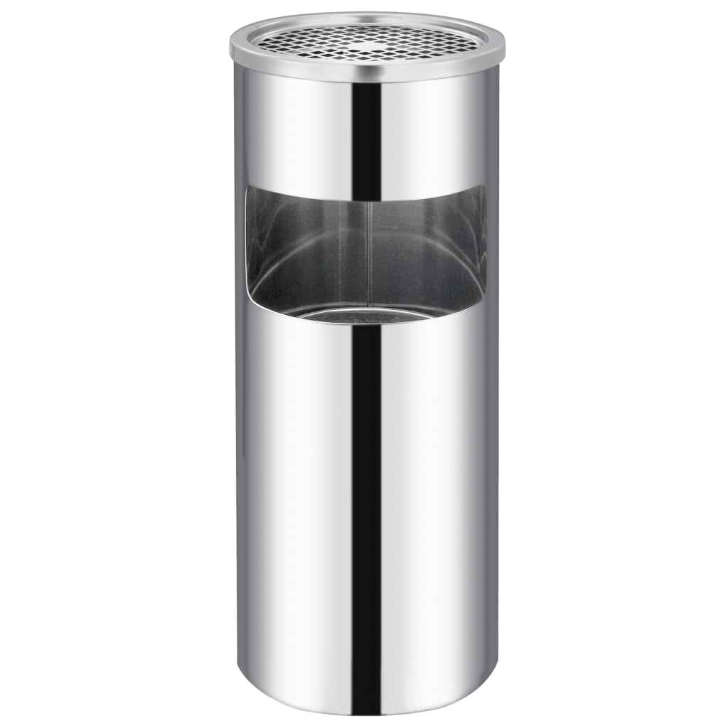 VidaXL Aschenbecher/Abfalleimer für Hotels, 30 Liter, Edelstahl