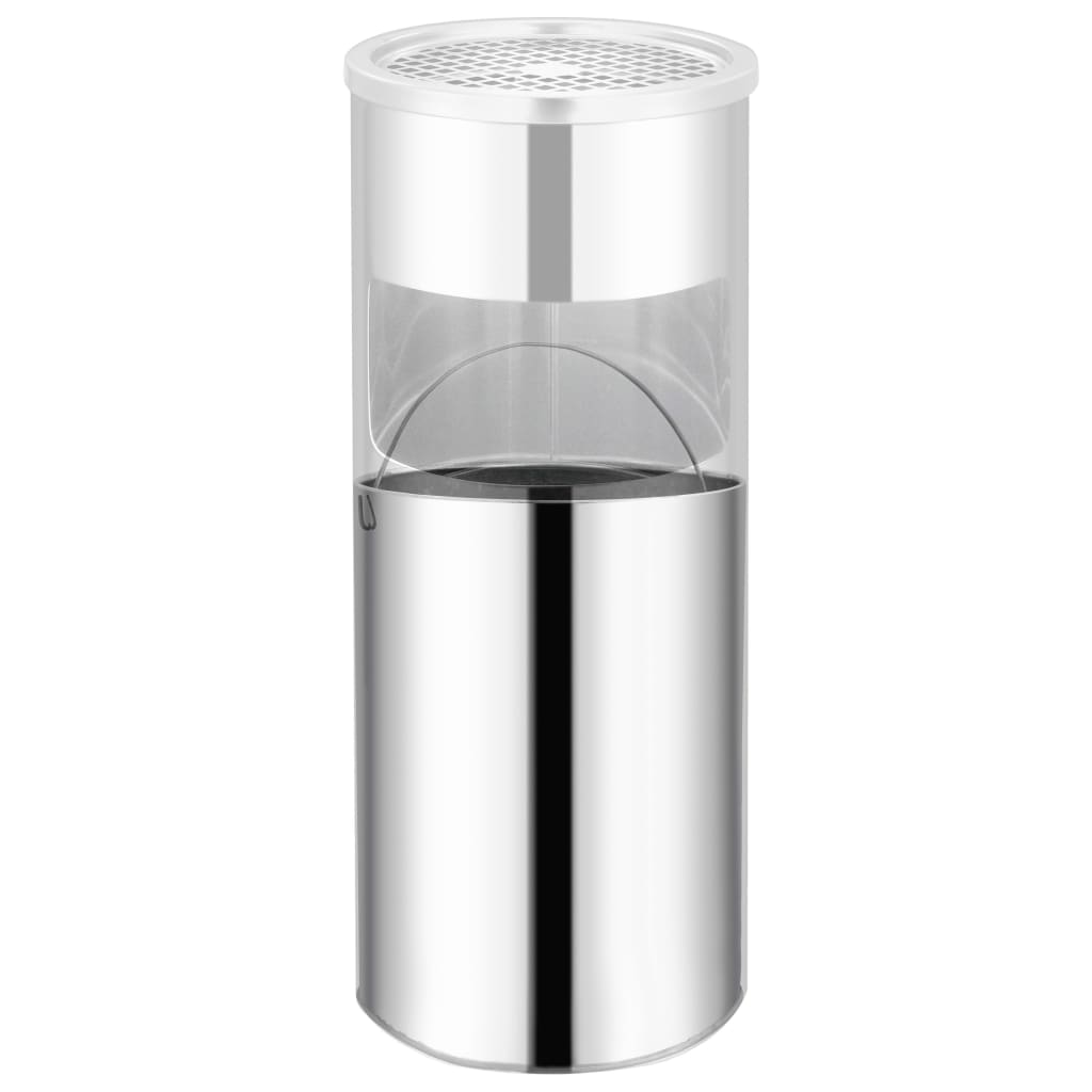VidaXL Aschenbecher/Abfalleimer für Hotels, 30 Liter, Edelstahl