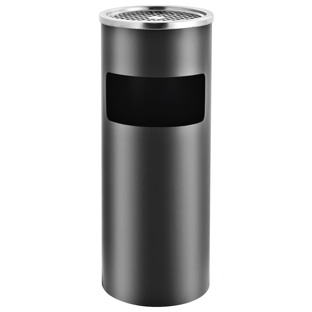 VidaXL Aschenbecher/Abfalleimer für Hotels, 30 l, Stahlgrau