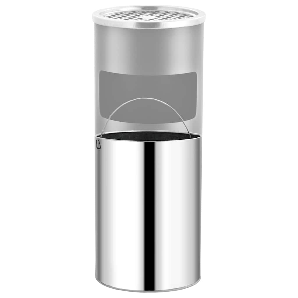 VidaXL Aschenbecher/Abfalleimer für Hotels, 30 l, Stahlgrau