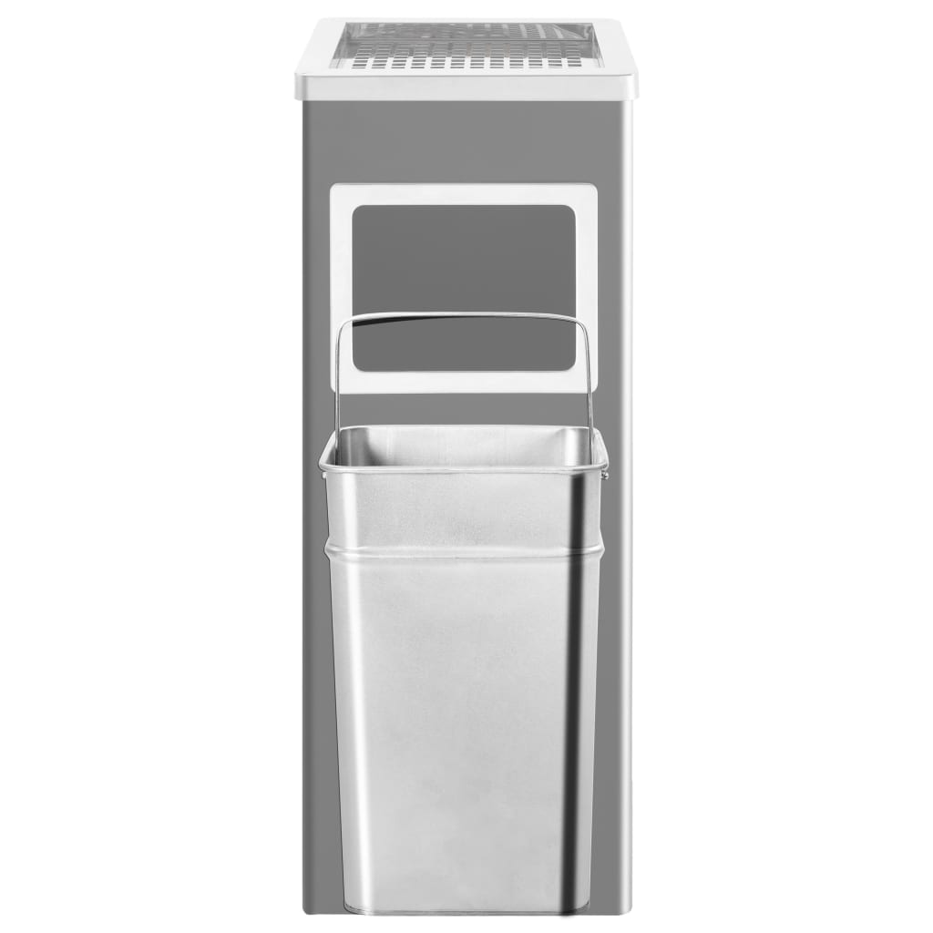 VidaXL Aschenbecher/Abfalleimer für Hotels, 36 l, Stahl, Schwarz