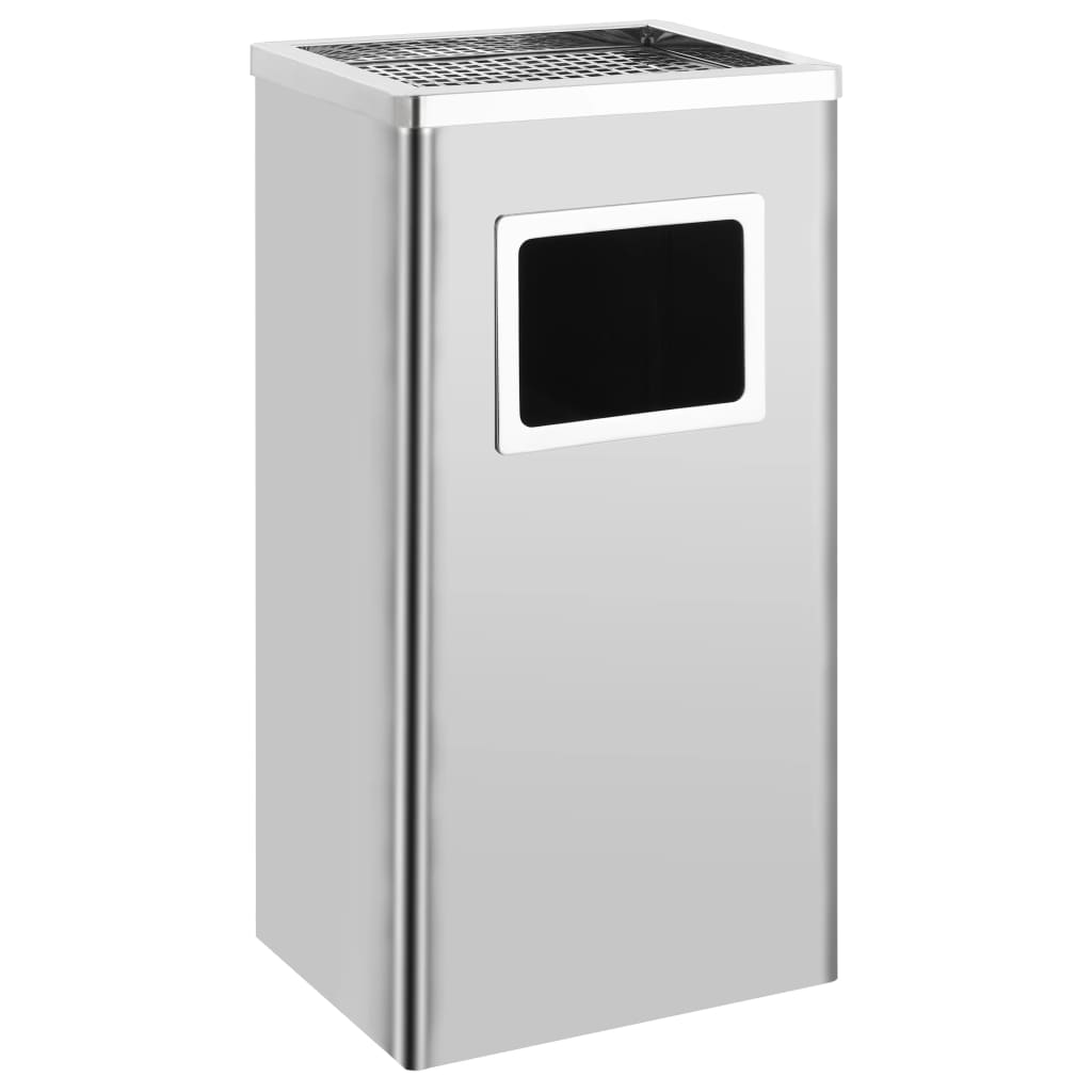 VidaXL Aschenbecher/Abfalleimer für Hotels, 45 l, Edelstahl