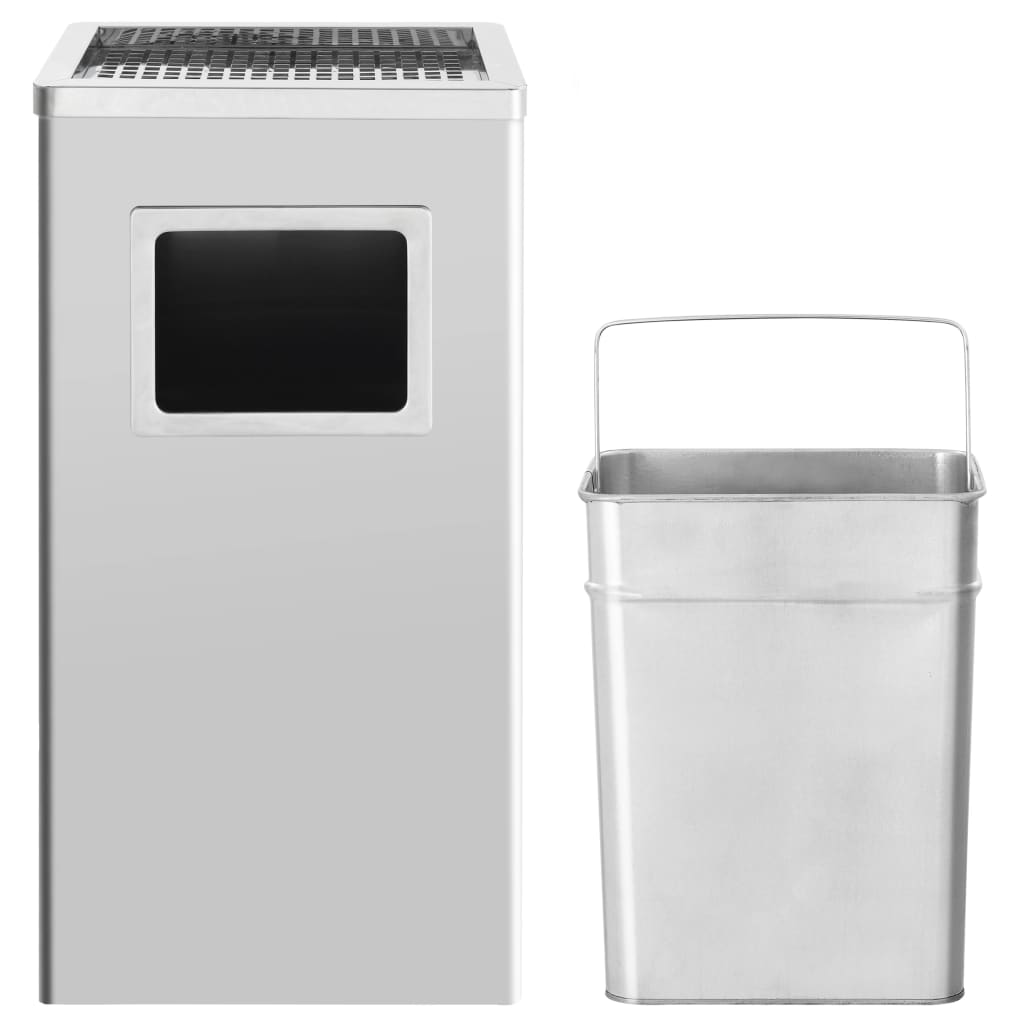 VidaXL Aschenbecher/Abfalleimer für Hotels, 45 l, Edelstahl