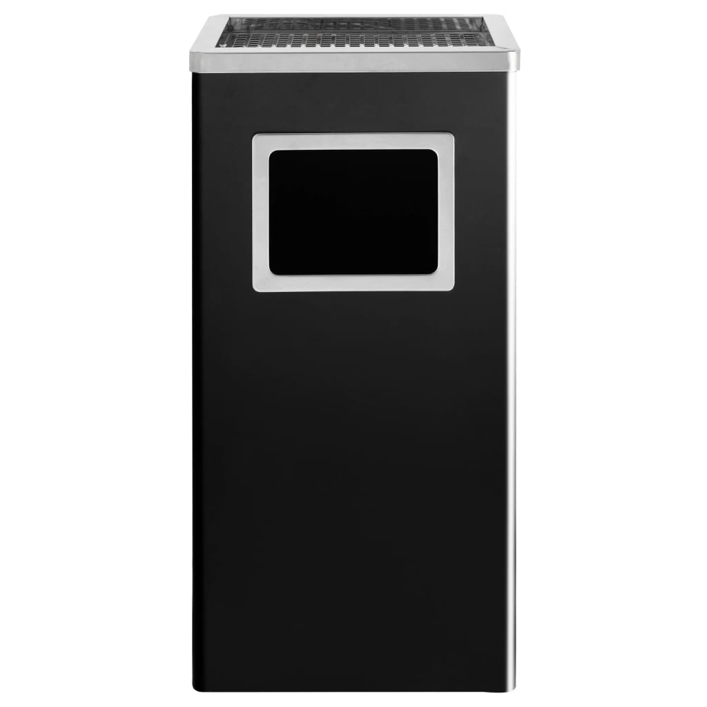 VidaXL Aschenbecher/Abfalleimer für Hotels, 45 l, Stahl, Schwarz