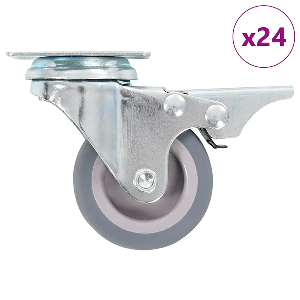 Vidaxl 24 st zwenkwielen 50 mm