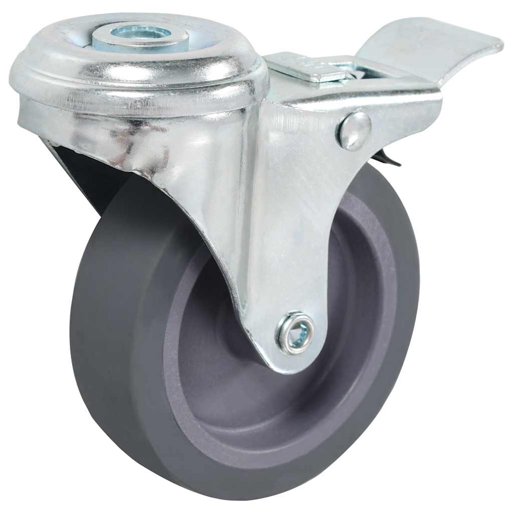 Vidaxl 8 st zwenkwielen met boutgaten 75 mm