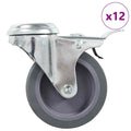 Vidaxl 12 st zwenkwielen met boutgaten 75 mm