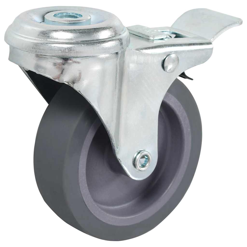 Vidaxl 12 st zwenkwielen met boutgaten 75 mm