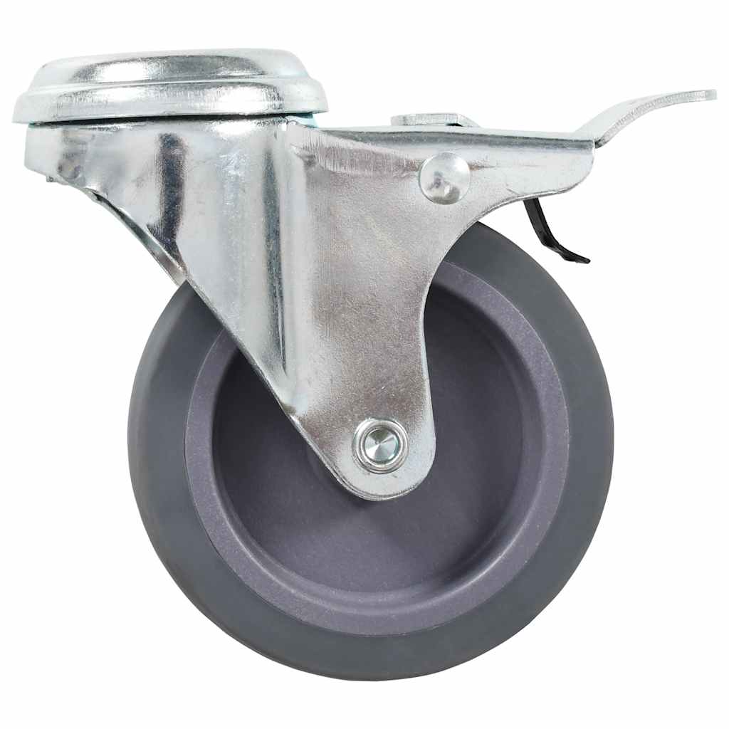 Vidaxl 12 st zwenkwielen met boutgaten 75 mm