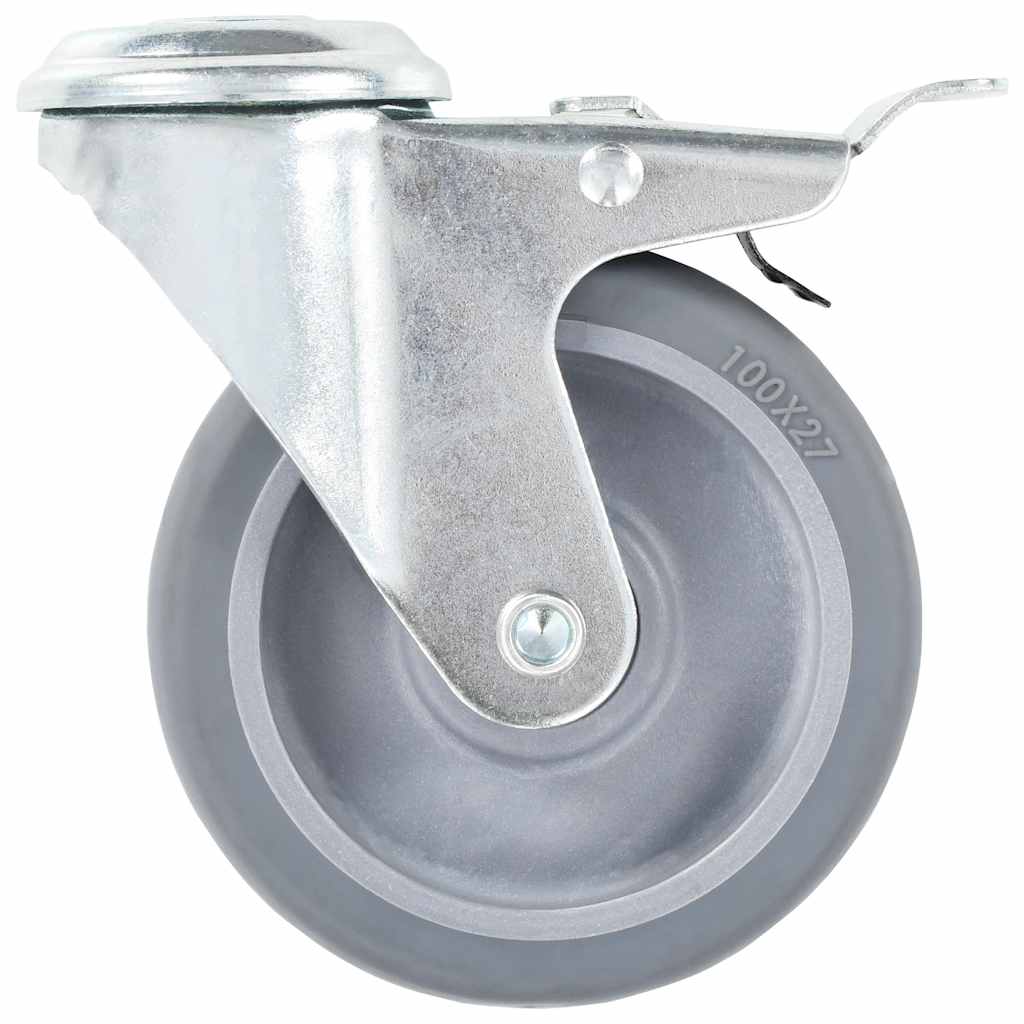 Vidaxl 12 st zwenkwielen met boutgaten 100 mm