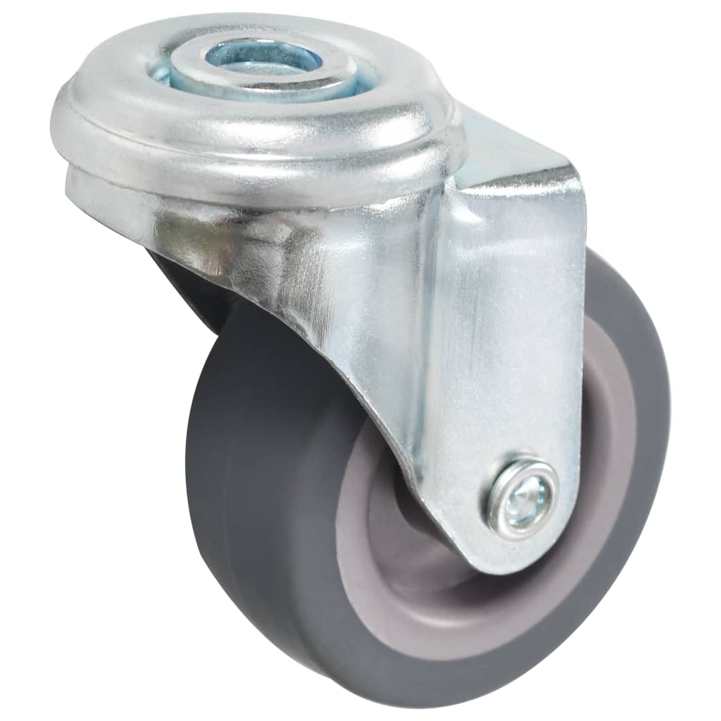 Vidaxl 8 st zwenkwielen met boutgaten 50 mm