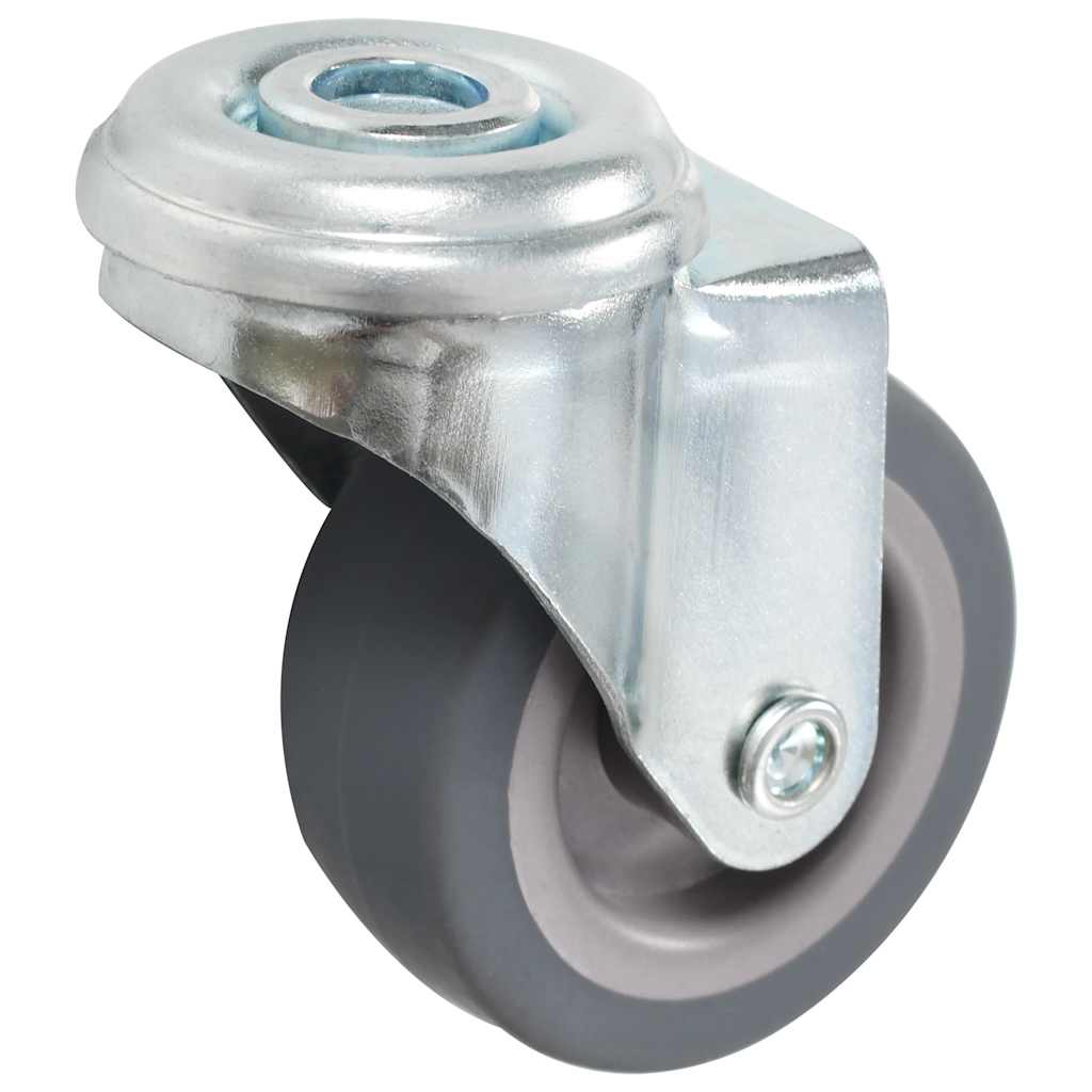 Vidaxl 12 st zwenkwielen met boutgaten 50 mm