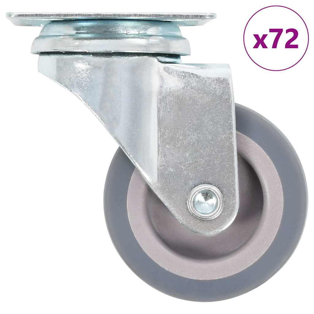 Vidaxl 72 st zwenkwielen 50 mm
