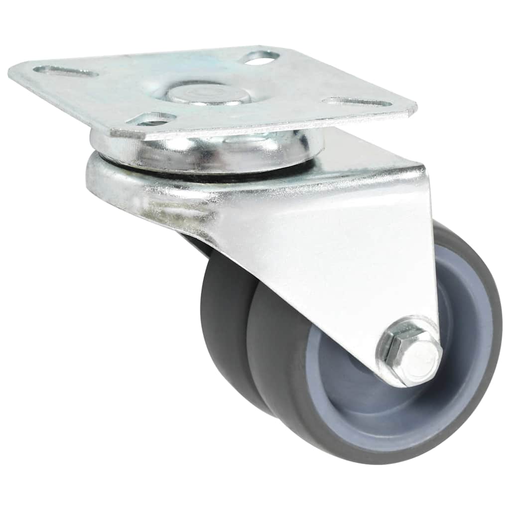 Vidaxl 16 st zwenkwielen dubbel 50 mm