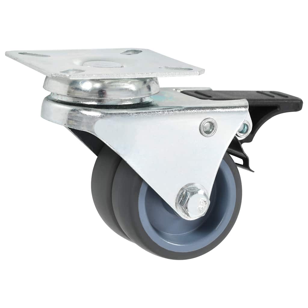 Vidaxl 16 st zwenkwielen dubbel 50 mm