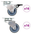 Vidaxl 32 st zwenkwielen dubbel 50 mm