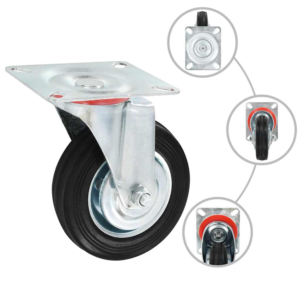 Vidaxl 12 st zwenkwielen 100 mm