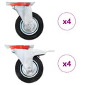 Vidaxl 8 st zwenkwielen 100 mm