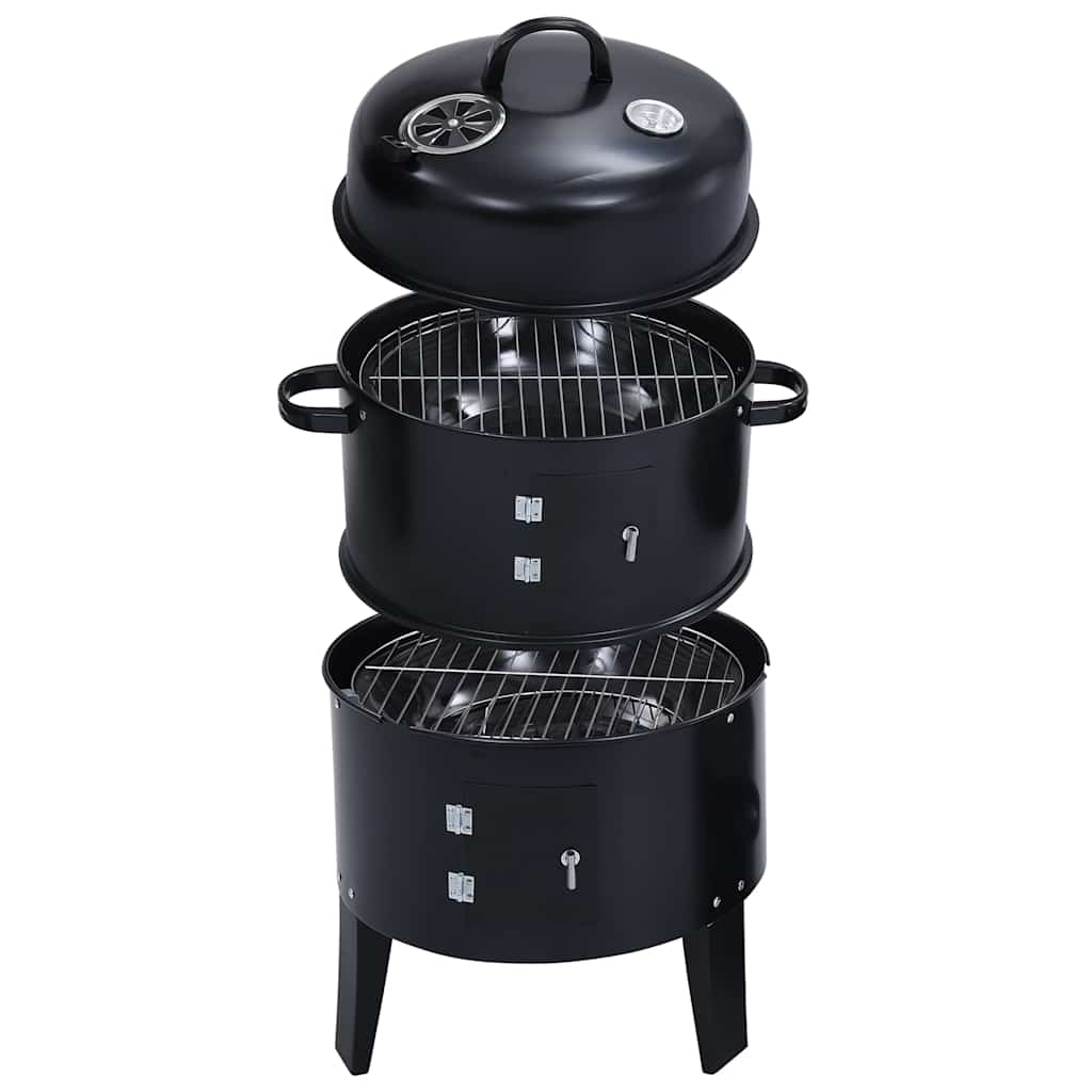 VidaXL Holzkohle-Räuchergrill 3-in-1 40 x 80 cm