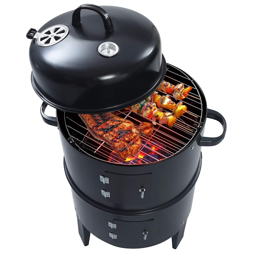VidaXL Holzkohle-Räuchergrill 3-in-1 40 x 80 cm